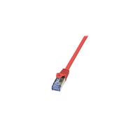 LogiLink PrimeLine - Cordon de raccordement - RJ-45 (M) pour RJ-45 (M) - 7.5 m - SFTP, PiMF - CAT 6a - sans halogène, sans crochet - rouge