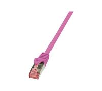 LogiLink PrimeLine - Cordon de raccordement - RJ-45 (M) pour RJ-45 (M) - SFTP, PiMF - CAT 6 - sans halogène - rose