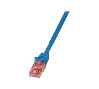 LogiLink PrimeLine - Cordon de raccordement - RJ-45 (M) pour RJ-45 (M) - SFTP, PiMF - CAT 6a - sans halogène - bleu