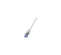 LogiLink PrimeLine - Cordon de raccordement - RJ-45 (M) pour RJ-45 (M) - SFTP, PiMF - CAT 6a - sans halogène, moulé, sans crochet - gris