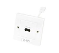 LogiLink - Prise à montage encastré - HDMI - blanc