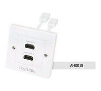 LogiLink Prise encastrée AH0015 – 2 ports HDMI – Blanc
