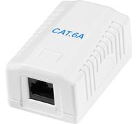 LogiLink Prise cat.6A avec boîtier apparent 1x RJ45 blanc