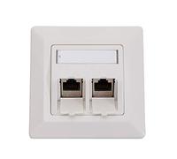 Logilink Prise encastrée Keystone blanc pur + 2 modules RJ45 CAT6 femelle