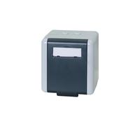 LogiLink Prise extérieure en saillie avec couvercle rabattable pour 2 modules Keystone RJ45 CAT. 6A Protection IP44