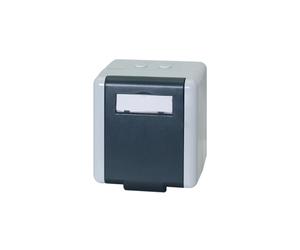 LogiLink Prise extérieure en saillie avec couvercle rabattable pour 2 modules Keystone RJ45 CAT. 6A Protection IP44