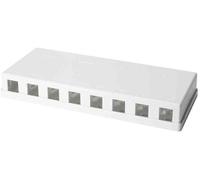 LogiLink Professional Boîtier en saillie pour module keystone, blindé, 8 ports Blanc