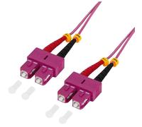 LogiLink Professional câble patch, SC-Duplex ,OM4, 2,0 m connecteur mâle