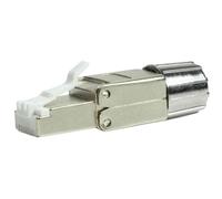LogiLink MP0080-CAT MP0080 Fiche RJ45 CAT 8.1-EconLine, gris, acier inoxydable