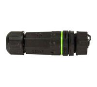 LogiLink 070194 Connecteur Fibre Optique SC Simplex Étanche IP68 avec Presse-étoupe et Capuchon Anti-poussière Noir/Vert