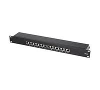 LogiLink NP0076, Cat6a, 10 Gigabit Ethernet, RJ45, Noir, Métal, 1U Noir G