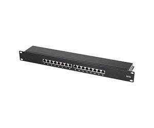 Logilink Professional NP0076 Panneau de distribution 16 ports PoE et PoE+ blindé Cat 6A Noir