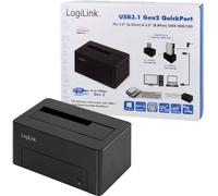 LogiLink QP0027 Quickport USB 3.1 GEN2 pour disque dur et SSD 2,5/3,5" Noir