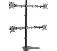 LogiLink Quad Monitor Desk Stand - Pied - pour 4 écrans LCD - acier pressé à froid solide - Taille d'écran : 13"-32" G