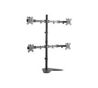 LogiLink Quad Monitor Desk Stand - Pied - pour 4 écrans LCD - acier pressé à froid solide - Taille d'écran : 13"-32"