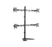 LogiLink Quad Monitor Desk Stand Pied pour 4 écrans LCD acier pressé à froid solide Taille d'écran : 13"-32"