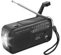 LogiLink Radio dynamo à manivelle Panneau solaire & lampe de poche