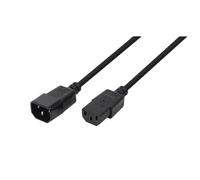 LogiLink CP091 Câble d'alimentation IEC Mâle/Femelle 1,80 m Noir