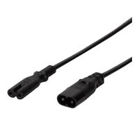 LogiLink Rallonge d'alimentation 1x mâle C8 - 1x femelle C7 2,00 m noir