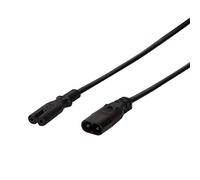 LogiLink Rallonge d'alimentation 1x mâle C8 - 1x femelle C7 2,00 m noir