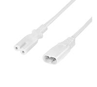 Rallonge LogiLink alimentation [1x prise mâle C8 - 1x prise femelle C7] 2.00 m blanc