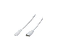 LogiLink alimentation Rallonge [1x prise mâle C8 - 1x prise femelle C7] 2.00 m blanc