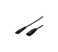 LogiLink Rallonge d'alimentation 1x mâle C8 - 1x femelle C7 2,00 m noir