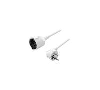 LogiLink Rallonge de câble d'alimentation LPS101 CEE 7/7 (M vers F) 3 m 250 V 16 A 90° G Blanc