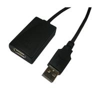 LogiLink - Rallonge de câble USB - USB (M) pour USB (F) - USB 2.0 - 5 m - actif - noir