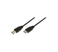 LogiLink - Rallonge de câble USB - USB type A (M) pour USB type A (F) - USB 3.0 - 2 m - moulé - noir