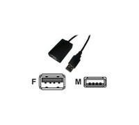 LogiLink - Rallonge de câble USB - USB (M) pour USB (F) - USB 2.0 - 5 m - actif - noir