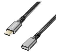 LogiLink Câble d'extension USB 3.2 Gen1 Boîtier aluminium 2,0 m noir/gris