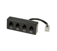 LogiLink Répartiteur téléphonique 4x couleur : noir