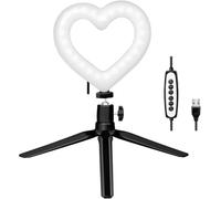 LogiLink Ring Light Heart Pied déclairage CEE E (A - G) avec pied, tête sphérique