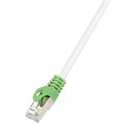 LogiLink RJ45 (croisé) réseau informatique Câble de raccordement CAT 6 S/FTP 10.00 m gris ignifuge, blindage par tresse, blindage