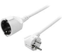LogiLink - Rallonge de câble d'alimentation - power CEE 7/7 (M) pour power CEE 7/7 (F) - 3 m - connecteur à 90° G