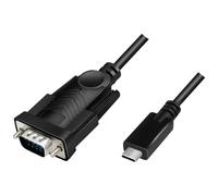 LogiLink série Adaptateur [1x USB 2.0 type C mâle - 1x SUB-D mâle 9 pôles] 1.2 m noir