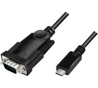 LogiLink série Adaptateur [1x USB 2.0 type C mâle - 1x SUB-D mâle 9 pôles] 1.2 m noir