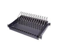 LogiLink SF100B Tablette Extensible 19" pour Ordinateur Portable, Tablette et Smartphone, Max. 14 appareils, Noir