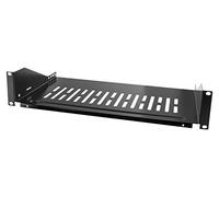 LogiLink sF2 C35B Rack Shelf Rack Accessory - Rack Accessories (Rack Shelf, Black, Steel, 25 kg, 48.3 cm (19), 2U)
