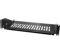 LogiLink Plaque de sol 19 pouces SF2C35B – 2 UH, montage fixe, profondeur 450 mm – Noir