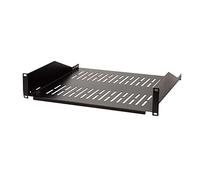 Logilink SF2C45B - Emplacement 19" (2 U) pour Armoire Serveur montée sur Pied avec Profondeur Min. 550 mm, capacité de Charge Max. 25 kg, Noir