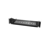LogiLink SF2C45B Kit Support Rack 2U Acier Noir, Charge Max 25kg, Largeur 483mm, Profondeur 400mm, Conforme Norme Rack 19 pouces.