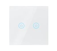 LogiLink SH0125 Interrupteur mural Wi-Fi Smart Home (2 prises), contrôlable via l'application, compatible Tuya, compatible avec Amazon Alexa et Google Home