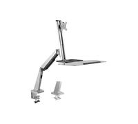 LogiLink Sit-Stand Workstation Bras réglable pour moniteur-clavier Taille d'écran : 13""-32"" montable sur bureau
