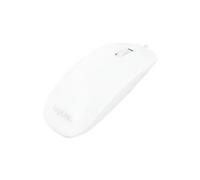 LogiLink Slim - Souris - droitiers et gauchers - optique - 3 boutons - filaire - USB - blanc