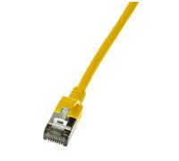 LogiLink Slim U/FTP câble de réseau Jaune 0,3 m Cat6a U/FTP (STP)