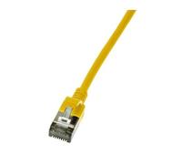 Logilink Slim U/ftp Câble De Réseau Jaune 0,5 M Cat6a U/ftp (stp)