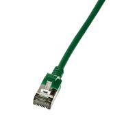 LogiLink Slim U/FTP câble de réseau Vert 1 m Cat6a U/FTP (STP)