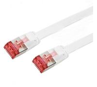 LogiLink SlimLine - Cordon de raccordement - RJ-45 (M) pour RJ-45 (M) - 5 m - U/FTP, PiMF - CAT 6 - moulé, sans crochet, plat - blanc